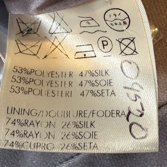 CALVIN KLEIN COLLECTION silk tailored blazer jacket 8 M - Picture 8 of 10